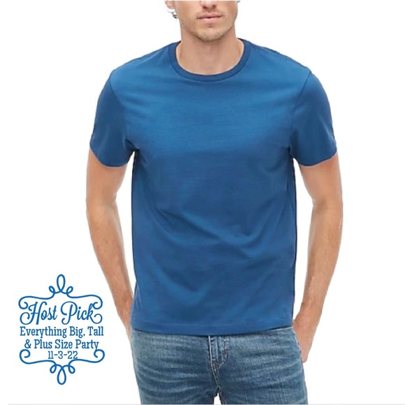 J.CREW Tee Crewneck Short Sleeve Blue T-Shirt Jersey Cotton - Picture 1 of 6